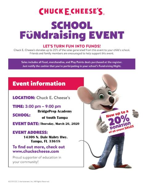 Chuck E Cheese Fundraier